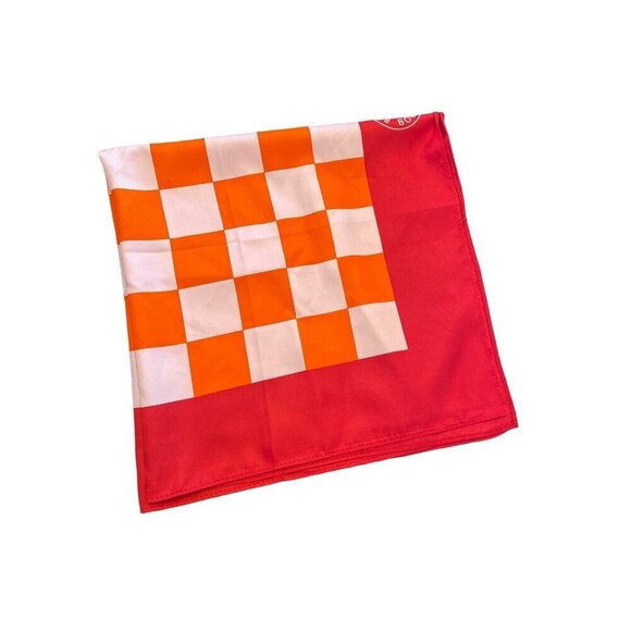 Reese's Book Club Scarf Red Orange Checked Promo - Picture 4 of 4